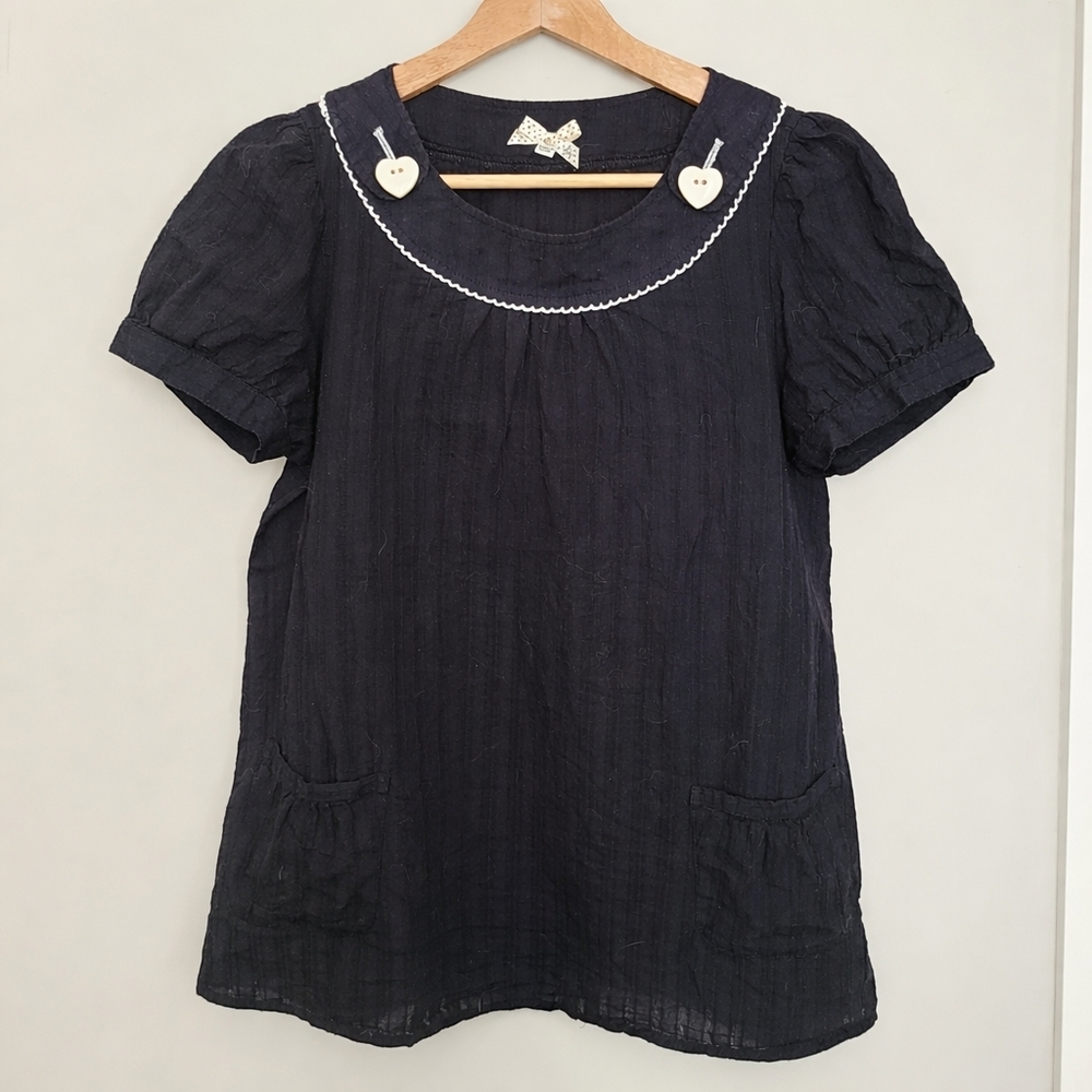 Forever21 Cute Balloon Cap Sleeves Top
